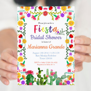 Fiesta Colorful Inbjudningskort för möhippan