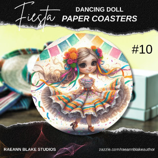 Fiesta Dancing Doll (#10) Paper Coaster Sets Underlägg Papper Rund
