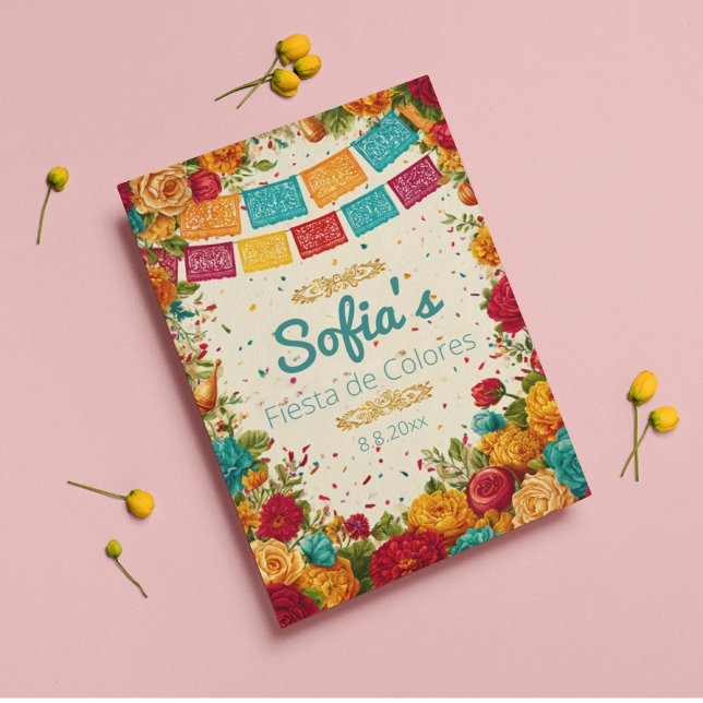 Fiesta de Colores Quinceanera, anpassningsbar Inbjudningar (Skapare uppladdad)