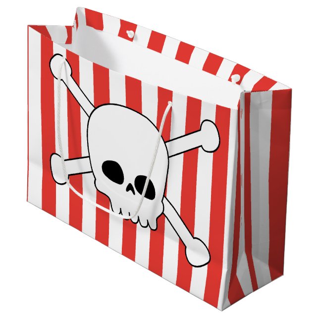 Fiesta de cumpleaños pirata, bolsa con calavera (Framsidan Vinklad)