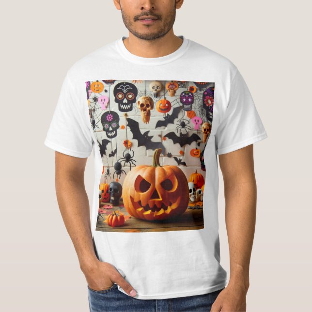 Fiesta de Halloween T Shirt (Framsida)