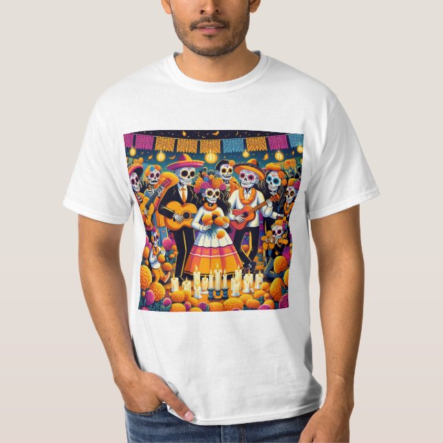 Fiesta de Halloween T Shirt (Framsida)