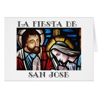 Fiesta de San Jose festmåltid av St Joseph Hälsningskort