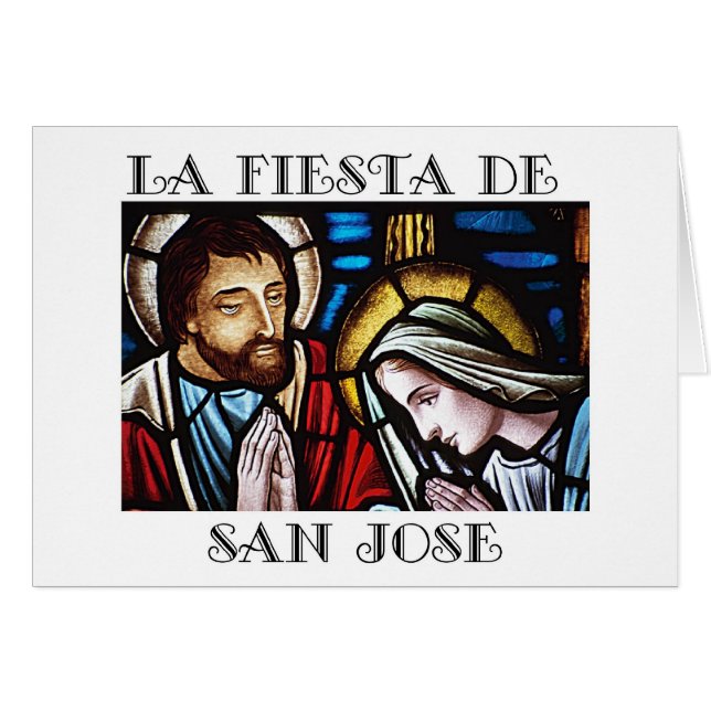 Fiesta de San Jose festmåltid av St Joseph Hälsningskort (Framsidan Horizontal)