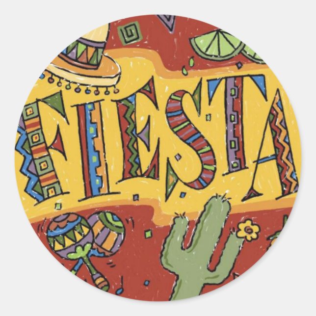 Fiesta-dekal Runt Klistermärke (Framsida)