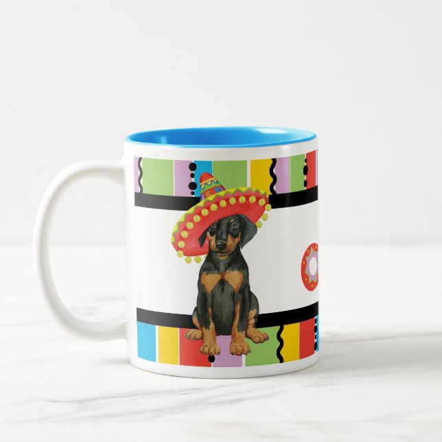 Fiesta Doberman Pinscher Two-Tone Coffee Mugg (Vänster)