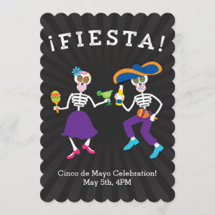Fiesta Döskallars-partiinbjudan Inbjudningar