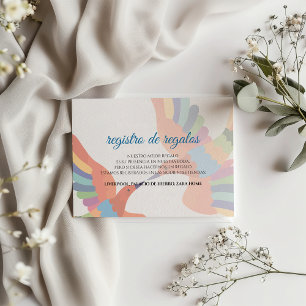 Fiesta Färgglad Blommig Modern Boda Spansk Bröllop Tilläggskort