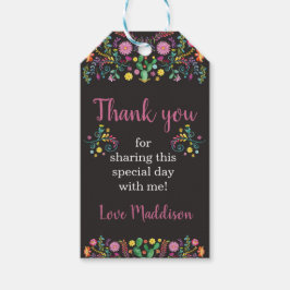 Fiesta Favor Taggs Fiesta Blommigt Gift-Märkre Presentetikett