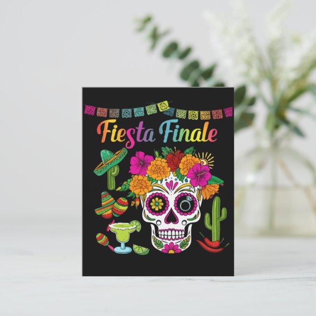 ’Fiesta Finale’ Colorful Sugar Skull Bachelorette (Stående Fram)