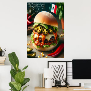 Fiesta Firecracker Burger 24x36 Poster