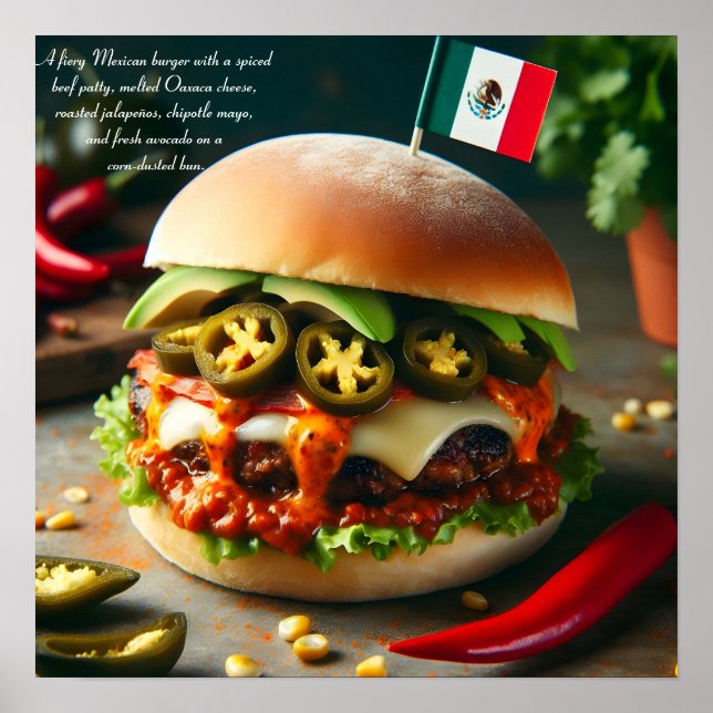 Fiesta Firecracker Burger Poster (Framsidan)