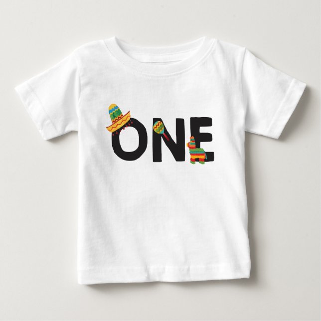 Fiesta First Birthday Shirt T (Framsida)