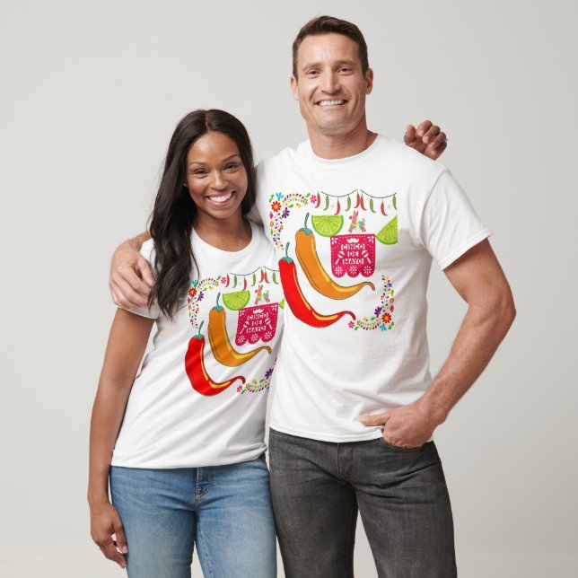 Fiesta Flame Spirit vit T Shirt (Unisex)