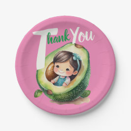 Fiesta Flicka Shower Avocado Cute Roligt Modern