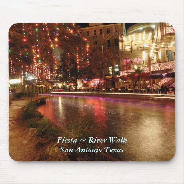 Fiesta~-floden går San Antonio Texas Musmatta (Framsidan)