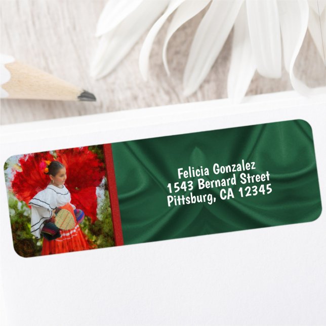 Fiesta Flower 2555 Adress Returadress Etikett (Skapare uppladdad)