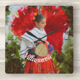 Fiesta Flower 2555 Fyrkantig Klocka