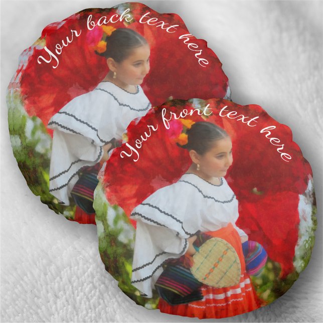 Fiesta Flower 2555 Rund Kudde (Skapare uppladdad)