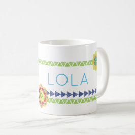 Fiesta Flowers NAMN Colorful Southwest Chalkboard Kaffemugg