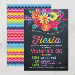Fiesta Födelsedagsfest inbjudan