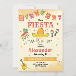 Fiesta Födelsedagsfest inbjudan