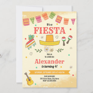 Fiesta Födelsedagsfest inbjudan