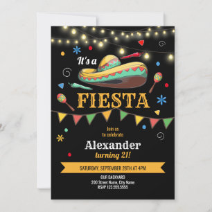 Fiesta Födelsedagsfest inbjudan