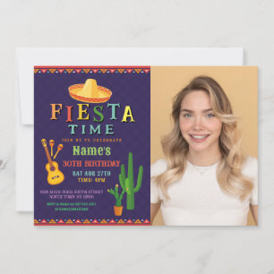 Fiesta Födelsedagsfest Inbjudan Mexican Hat Mexiko