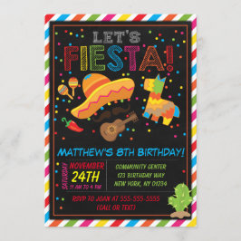 Fiesta Födelsedagsinbjudan Fiesta-fest Inbjudningar