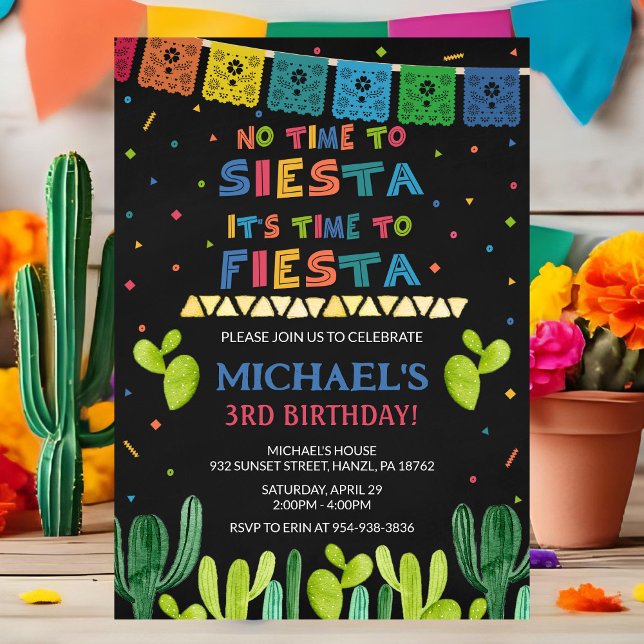Fiesta-födelsedagsinbjudan | Mexikansk festinbjuda Inbjudningar (Skapare uppladdad)