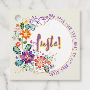 FIESTA Folkart Blommor Anpassad Gåvor Etiketter