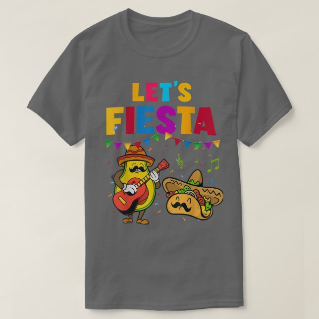 Fiesta Funny Avocado Taco Cinco De Mayo Meica T Shirt (Design framsida)