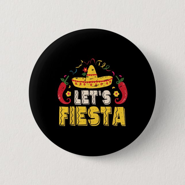 Fiesta Funny Cinco De Mayo Mexican Knapp (Framsida)