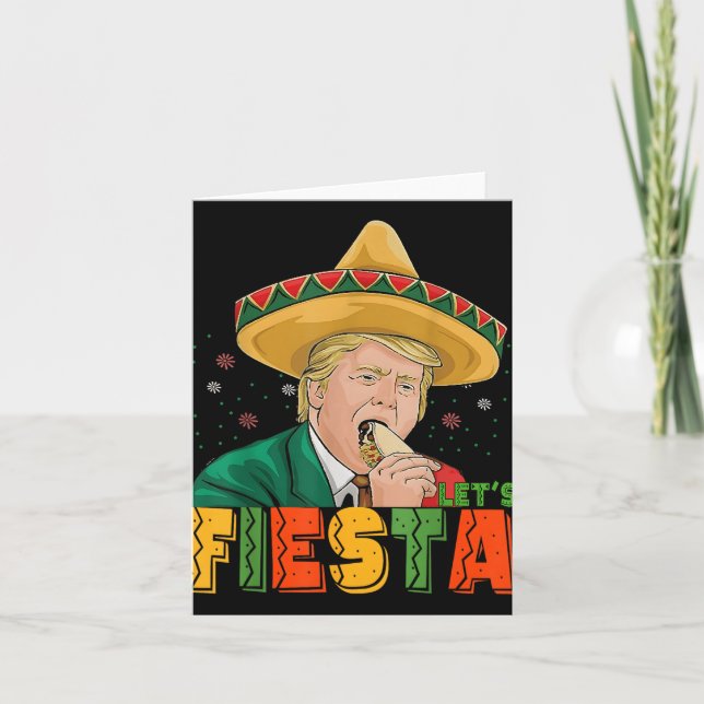 Fiesta Funny Trump Cinco De Mayo Mexican Part Kort (Framsida)