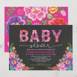 Fiesta Garden Blommigt Baby Shower Inbjudningar