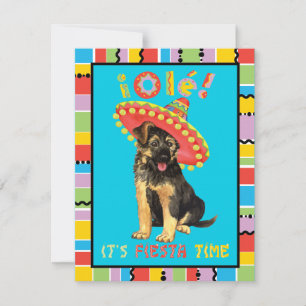 Fiesta German Shepherd Inbjudningar