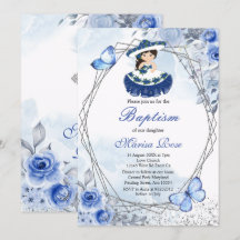 Fiesta Girl Baptism Christening Pastel Blommigt
