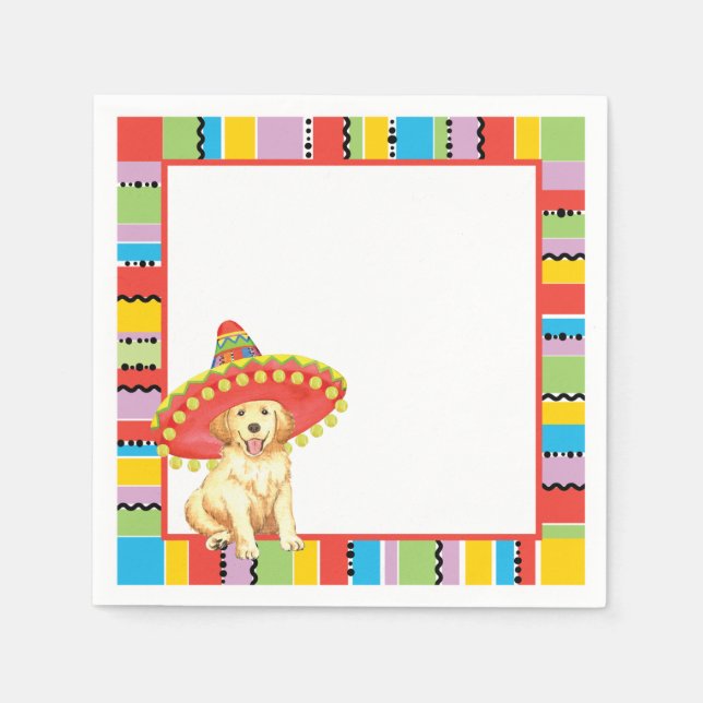 Fiesta Golden Retriever Pappersservett (Framsidan)