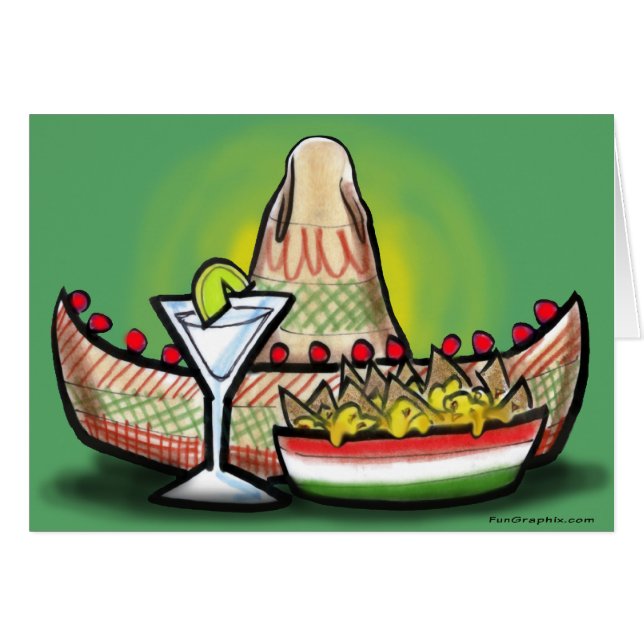 Fiesta Hälsningskort (Framsidan Horizontal)