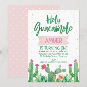 Fiesta Heliga Guacamole Birthday-inbjudan Inbjudningar