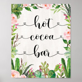 Fiesta Hett Cocoa Pub Möhippa Birthday Decor Poster