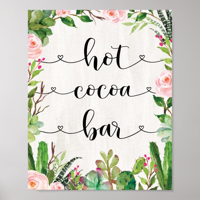 Fiesta Hett Cocoa Pub Möhippa Birthday Decor Poster (Framsidan)