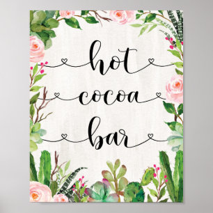 Fiesta Hot Cocoa Bar Bröllopsdusch Födelsedagsdeko Poster