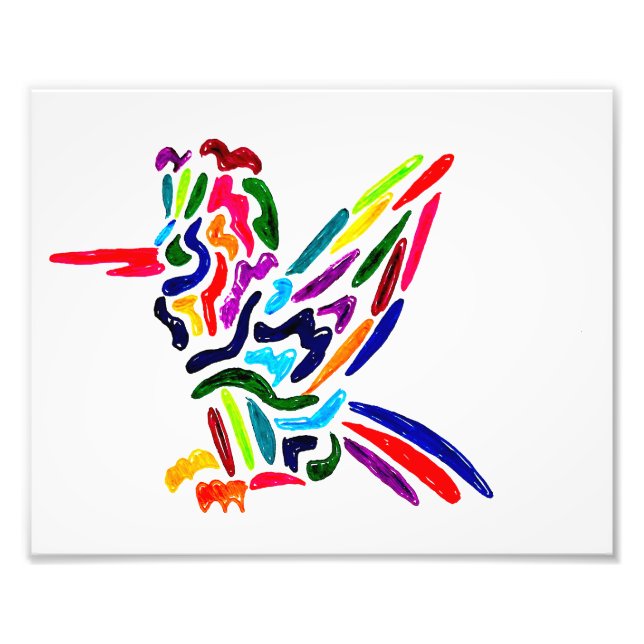 Fiesta Hummingbird Print Fototryck (Framsidan)