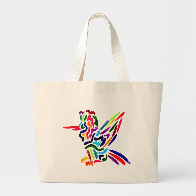 Fiesta Hummingbird Tote Bag Jumbo Tygkasse (Framsidan)