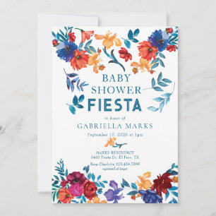Fiesta   Inbjudan till babykläder för vattenfärg