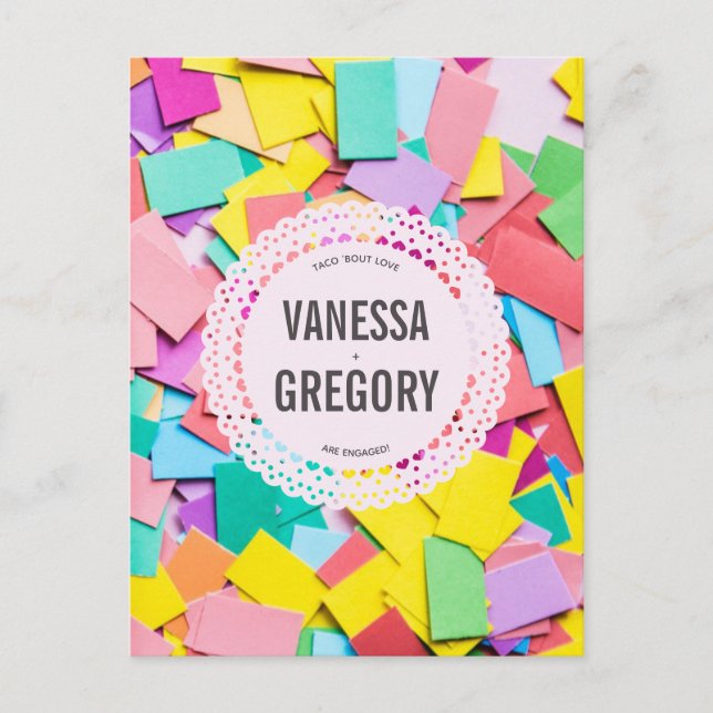 "Fiesta" - Inbjudan till fast Förlovningsfest (Framsida)