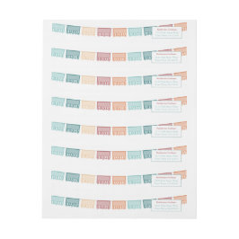 Fiesta Kön Neutral mexikansk temaReturadress Etikettband