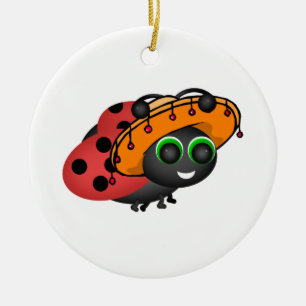 Fiesta Ladybug i Sombrero Julgransprydnad Keramik
